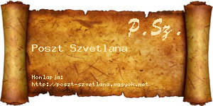 Poszt Szvetlana névjegykártya